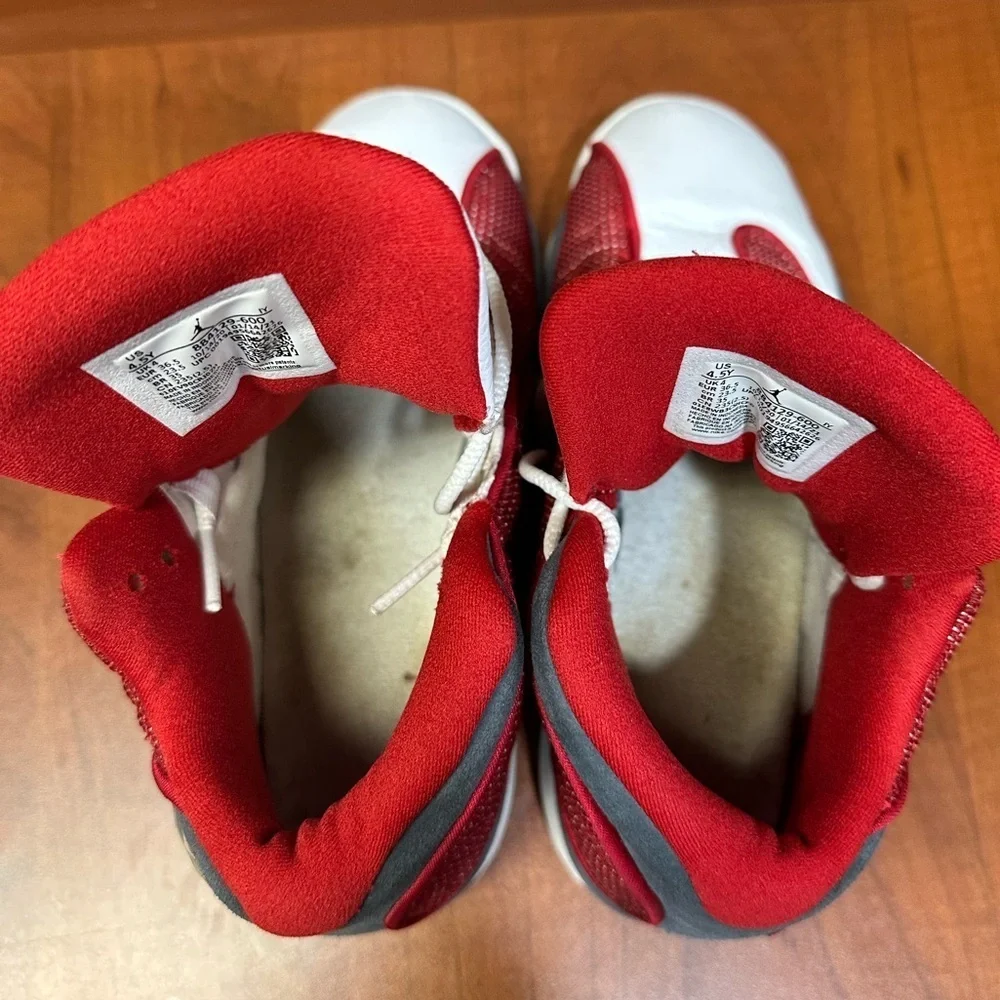 Jordan Red and White Sneakers